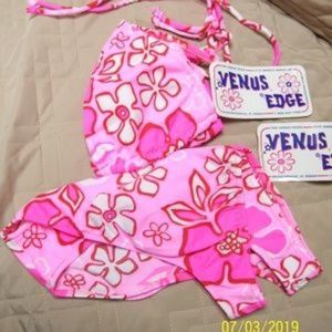NWT VENUS Swimwear Bikini Pink Floral L & XL